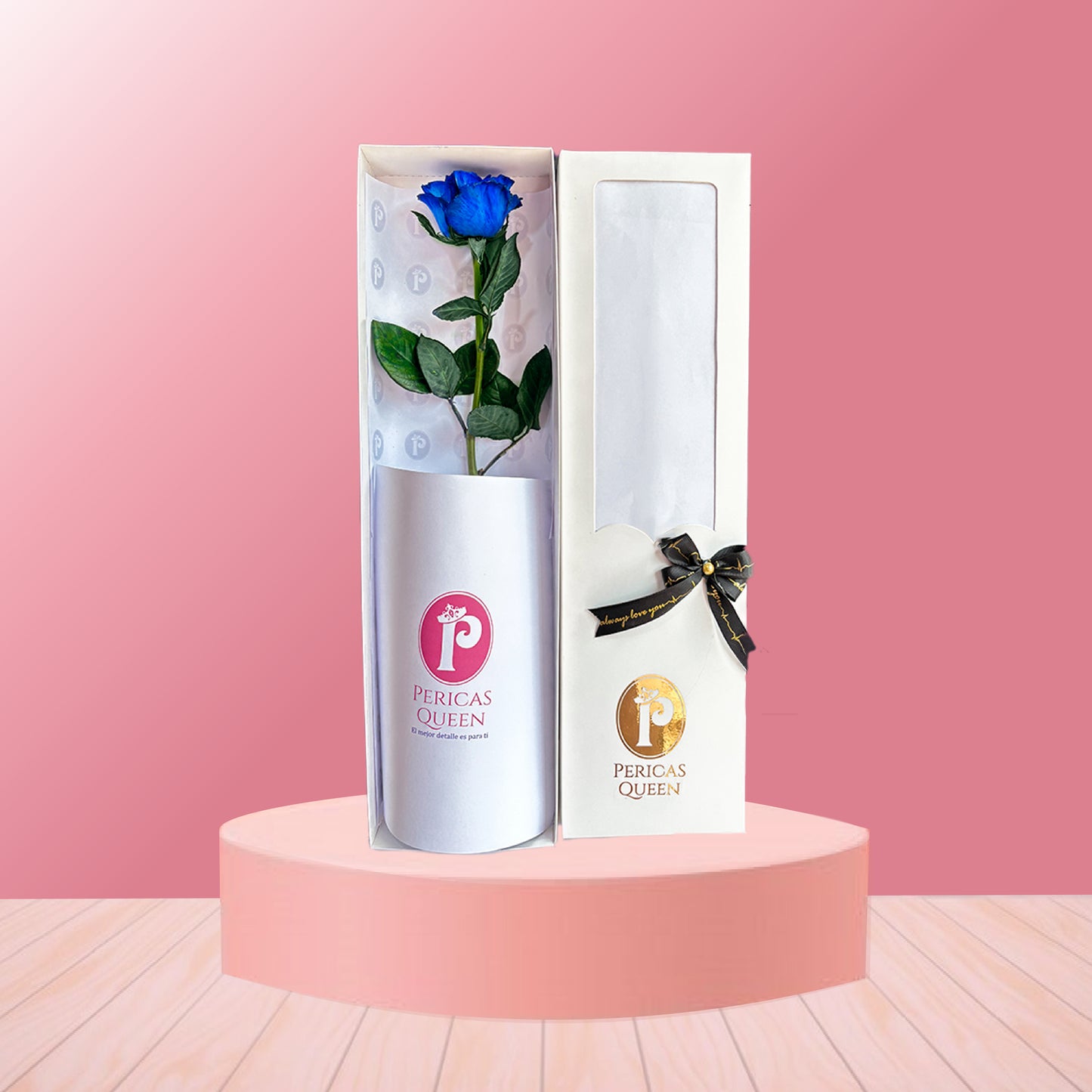Caja una rosa blue
